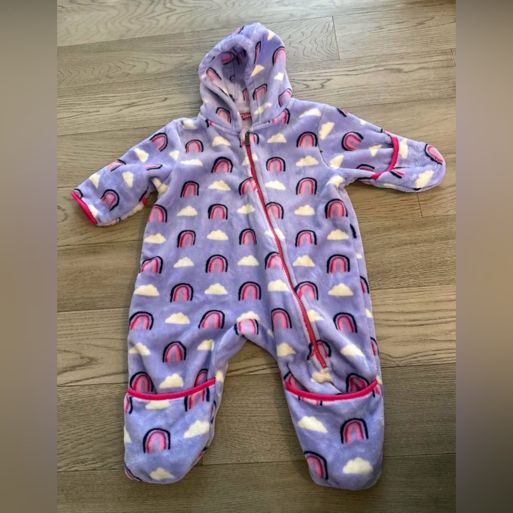 Hatley Purple Rainbow and Cloud Fleece